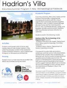 Hadrian's Villa Information Poster