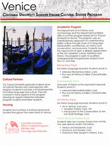 Venice Information Poster