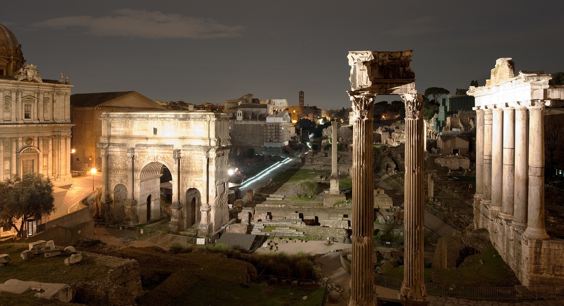 Roman Forum at Night